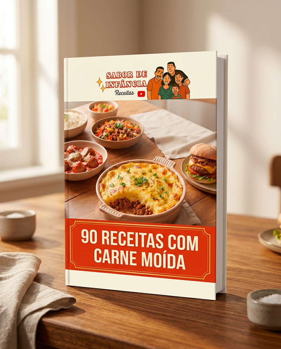 Capa do e-book 90 Receitas com Carne Moída